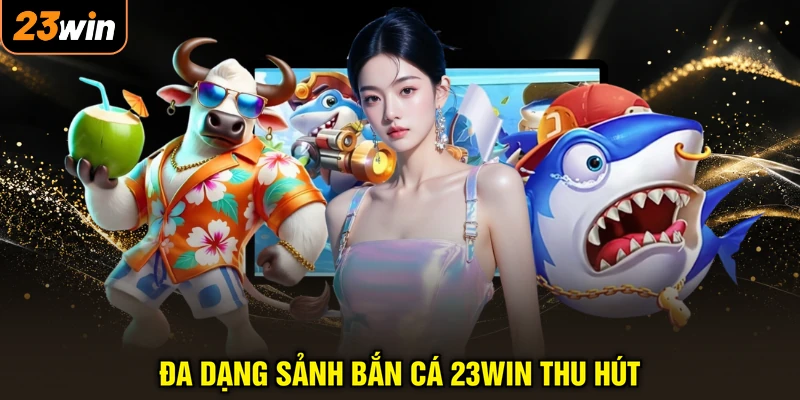 Bắn Cá 23WIN - Đấu Trường Biển Sâu Rực Rỡ, Săn Quà Cực Đã 3 Đa dạng sảnh bắn cá 23WIN thu hút