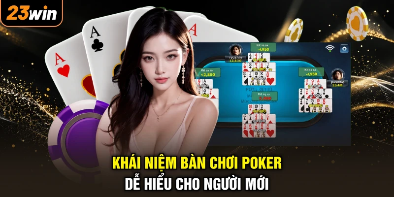 Khái niệm bàn chơi Poker dễ hiểu cho người mới